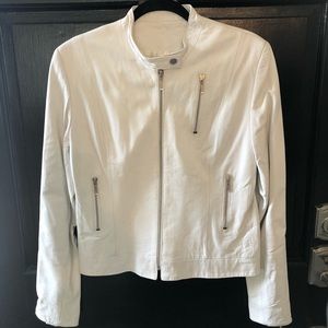 Vintage White leather jacket